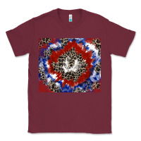 Burgundy patriotic tie dye Classic Tee - CowGirlArtShop
