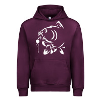 Mauve Wine carp fishing Urban Hoodie - artisFamous