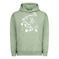 Pigment Oil Green carp fishing Urban Hoodie - artisFamous