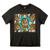 Asphalt lion with leopard and cowhide pattern Heavy Core Tee - TumblerDesignByShophia