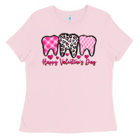 Bubblegum Pink happy valentines day dentist Ladies Tee - OliviaCreatesArt