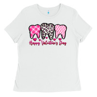 White happy valentines day dentist Ladies Tee - OliviaCreatesArt