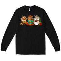 Black Halloween thanksgiving christmas coffee cups Long Sleeve Tee - FaDigitalArtStudio