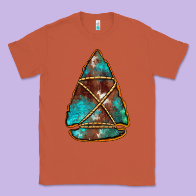 Turquoise Cowhide Arrowhead Classic Tee Designed By Jasminsmagicworld