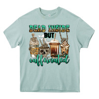 Arona dead inside but caffeinated skeleton coffee cups Heavy Core Tee - Jasminsmagicworld