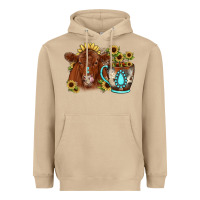 Mushroom sunflower coffee cup red angus gemstone Heavyweight Hoodie - JahusDesignShop