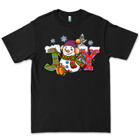 Black christmas joy snowman Premium Tee - CowGirlArtShop