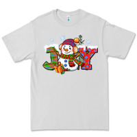 Dove Grey christmas joy snowman Premium Tee - CowGirlArtShop