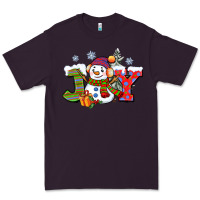 Plum christmas joy snowman Premium Tee - CowGirlArtShop