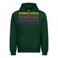 Forest Green Anti Trump Science is Real Black Lives Matter T shirt Urban Hoodie - artisFamous