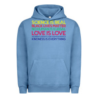 Pigment Pebble Blue Anti Trump Science is Real Black Lives Matter T shirt Urban Hoodie - artisFamous