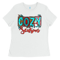 White cozy season Ladies Tee - OliviaCreatesArt