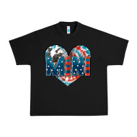 American Mini Heart 4th Of July Urban Heavy Tee | Teevron