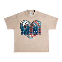 French Oak American mini heart 4th of july Urban Heavy Tee - FaDigitalArtStudio