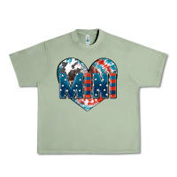 Oil Green American mini heart 4th of july Urban Heavy Tee - FaDigitalArtStudio