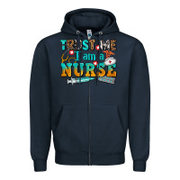 Navy trust me i am a nurse Zipper Hoodie - AdoDesignShop