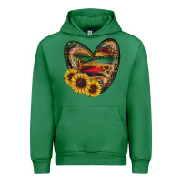 Emerald Sunflower Fall Heart Urban Hoodie - RanaPortraitStore