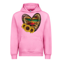 Fuchsia Pink Sunflower Fall Heart Urban Hoodie - RanaPortraitStore