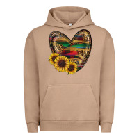 Pigment Burro Sunflower Fall Heart Urban Hoodie - RanaPortraitStore