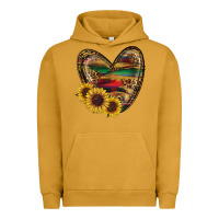 Pigment Peanut Butter Sunflower Fall Heart Urban Hoodie - RanaPortraitStore