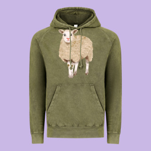 Sheep Vintage Hoodie Designed By Fadigitalartstudio
