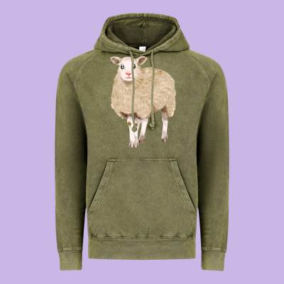 Sheep Vintage Hoodie Designed By Fadigitalartstudio