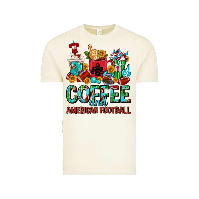 Coffee And American Football Coffee Cups Vintage Tee by FaDigitalArtStudio | Teevron