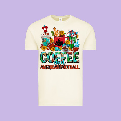 Coffee And American Football Coffee Cups Vintage Tee Designed By Fadigitalartstudio