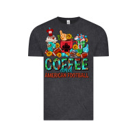 Vintage Black Coffee And American Football Coffee Cups Vintage Tee - FaDigitalArtStudio