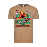 Vintage Coffee Coffee And American Football Coffee Cups Vintage Tee - FaDigitalArtStudio