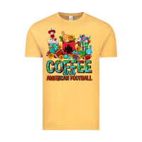 Vintage Mustard Coffee And American Football Coffee Cups Vintage Tee - FaDigitalArtStudio