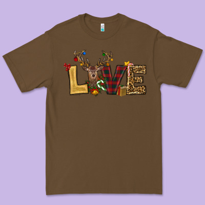 Christmas Reindeer Love Premium Tee Designed By Ranaportraitstore