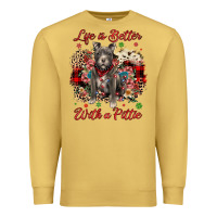 Antique Gold Christmas life is better with a pittie Premium Sweatshirt - JahusDesignShop