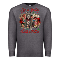 Charcoal Heather Christmas life is better with a pittie Premium Sweatshirt - JahusDesignShop