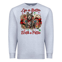 Heather Grey Christmas life is better with a pittie Premium Sweatshirt - JahusDesignShop