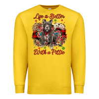 Lemon Christmas life is better with a pittie Premium Sweatshirt - JahusDesignShop