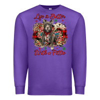 Purple Christmas life is better with a pittie Premium Sweatshirt - JahusDesignShop