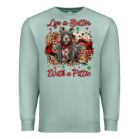 Seafoam Christmas life is better with a pittie Premium Sweatshirt - JahusDesignShop