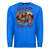 True Royal Christmas life is better with a pittie Premium Sweatshirt - JahusDesignShop