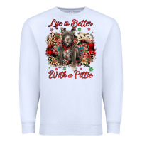 White Christmas life is better with a pittie Premium Sweatshirt - JahusDesignShop
