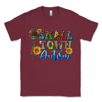 Burgundy small town autism Classic Tee - CowGirlArtShop