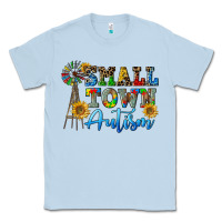 Dusty Blue small town autism Classic Tee - CowGirlArtShop