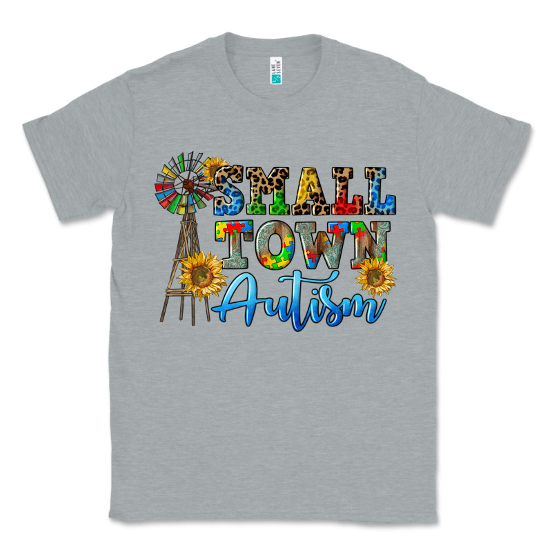 Small Town Autism Classic Tee by CowGirlArtShop | Teevron