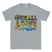 Heather Grey small town autism Classic Tee - CowGirlArtShop