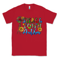 Red small town autism Classic Tee - CowGirlArtShop