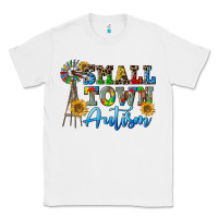 White small town autism Classic Tee - CowGirlArtShop
