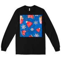 Black winter  snowflakes hot cocoa ice skating shoes Long Sleeve Tee - FaDigitalArtStudio