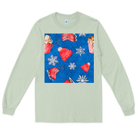 Matcha winter  snowflakes hot cocoa ice skating shoes Long Sleeve Tee - FaDigitalArtStudio