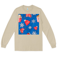 Mushroom winter  snowflakes hot cocoa ice skating shoes Long Sleeve Tee - FaDigitalArtStudio