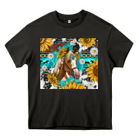 Asphalt cowhide aztec horse Heavy Core Tee - TumblerDesignByShophia